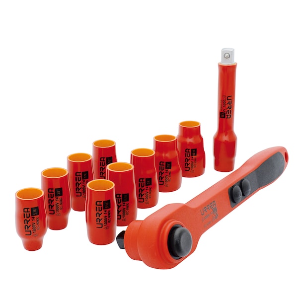 1000V socket metric set 11 pc with accessories 1/2"